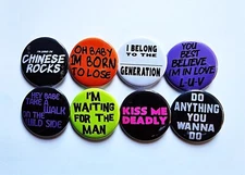 Classic Punk Rock Pinback Buttons Magnets & Bottle Openers. Set 06