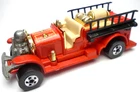 1980 HOT WHEELS OLD NUMBER 5 RED 1:64 DIECAST 3 1/8" FIRE ENGINE LADDER TRUCK