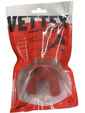 Vettex Model 25 Doubleguard Football Mouthguard with Lip Protection Scarlet RED