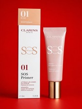 CLARINS SOS Primer Minimizes Signs of Fatigue Preps Moisturizes 01 ROSE 30/mL