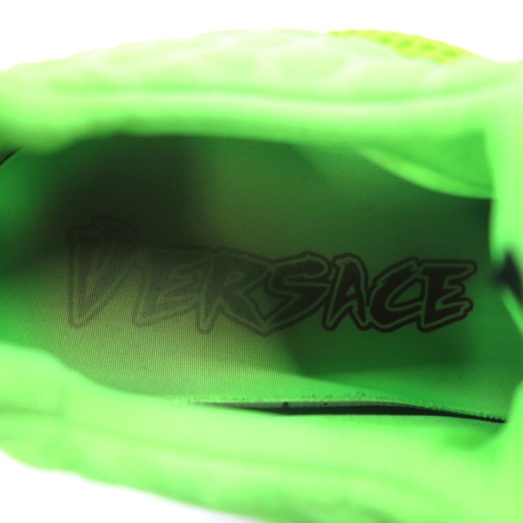 Men 11.0US Versace Made In Italy Chain Reaction Sneakers Green Mesh Luxury Desig thumbnail 7