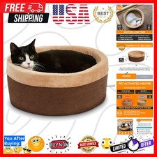 Thermo-Kitty Bed Heated Cat Beds for Indoor Cats  Dogs, Calming Warming Pill...