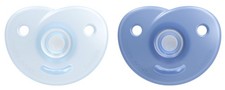 Philips Avent Soothie Heart Pacifier, 3-18 Months, Blue/Light Blue, 2 Pack, S...