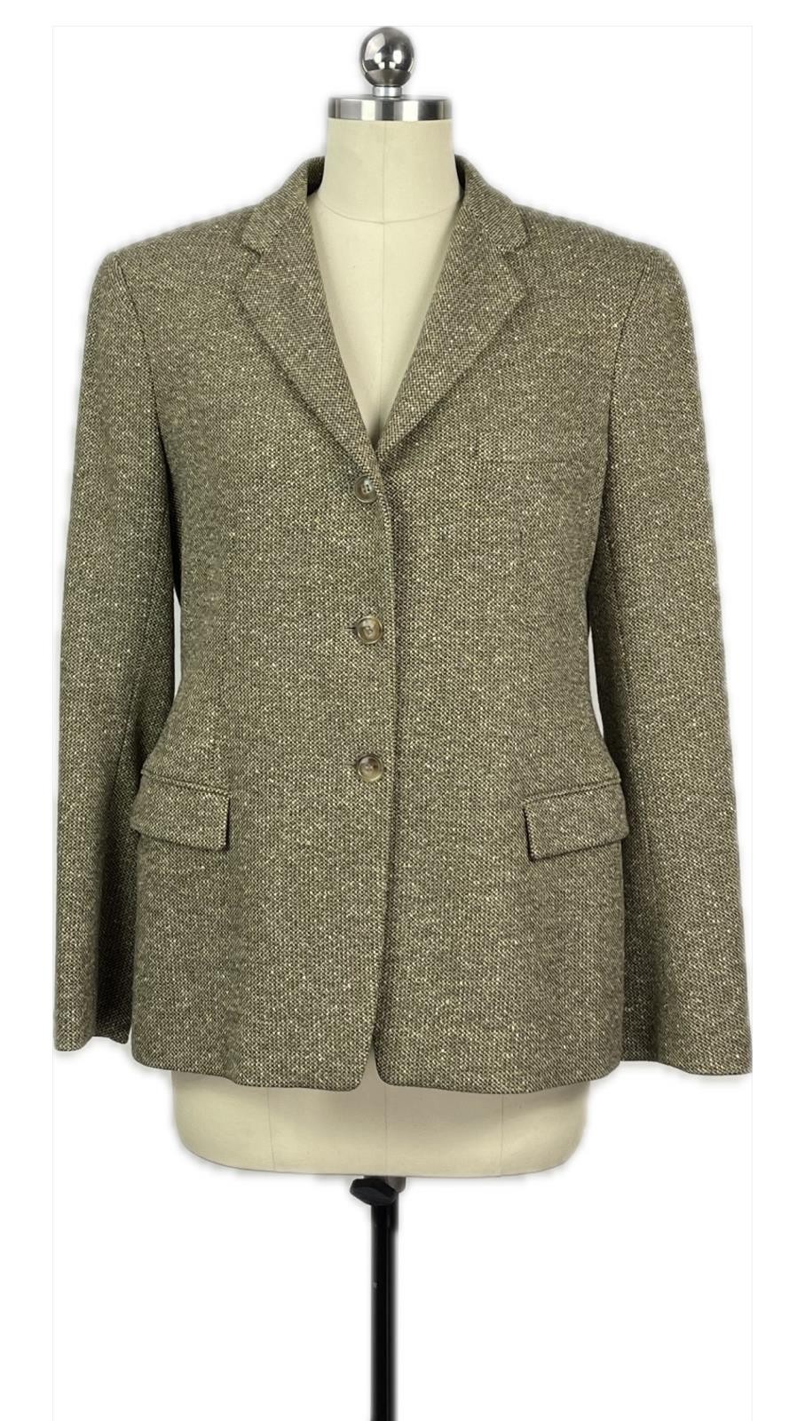 Luciano Barbera Women's Wool Cashmere Woven Sport Coat Jacket 46 - XS MINT $$$$$