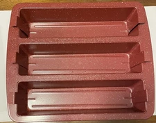 Curtis Stone Red Dura-Bake Non-Stick Coating Trio Baking Pan Set w/ Inserts 