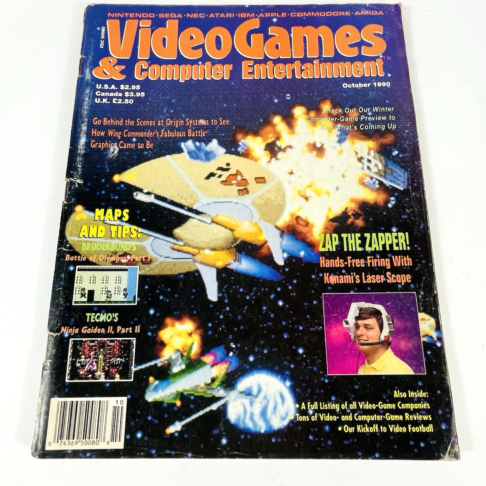 Video Games and Computer Entertainment Magazine 1990 Battle of Olympus Review