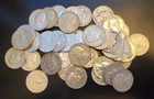 Lot of 40 Washington Quarter $10 90% Silver 1946-1964 Random Dates Roll Coins