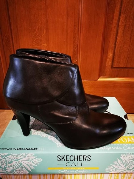 Women Ecco Ankle Boots Black Leather 37.5