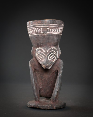 #ad BETEL NUT MORTAR Lower Sepik River Region Papua New Guinea. AU $200.00