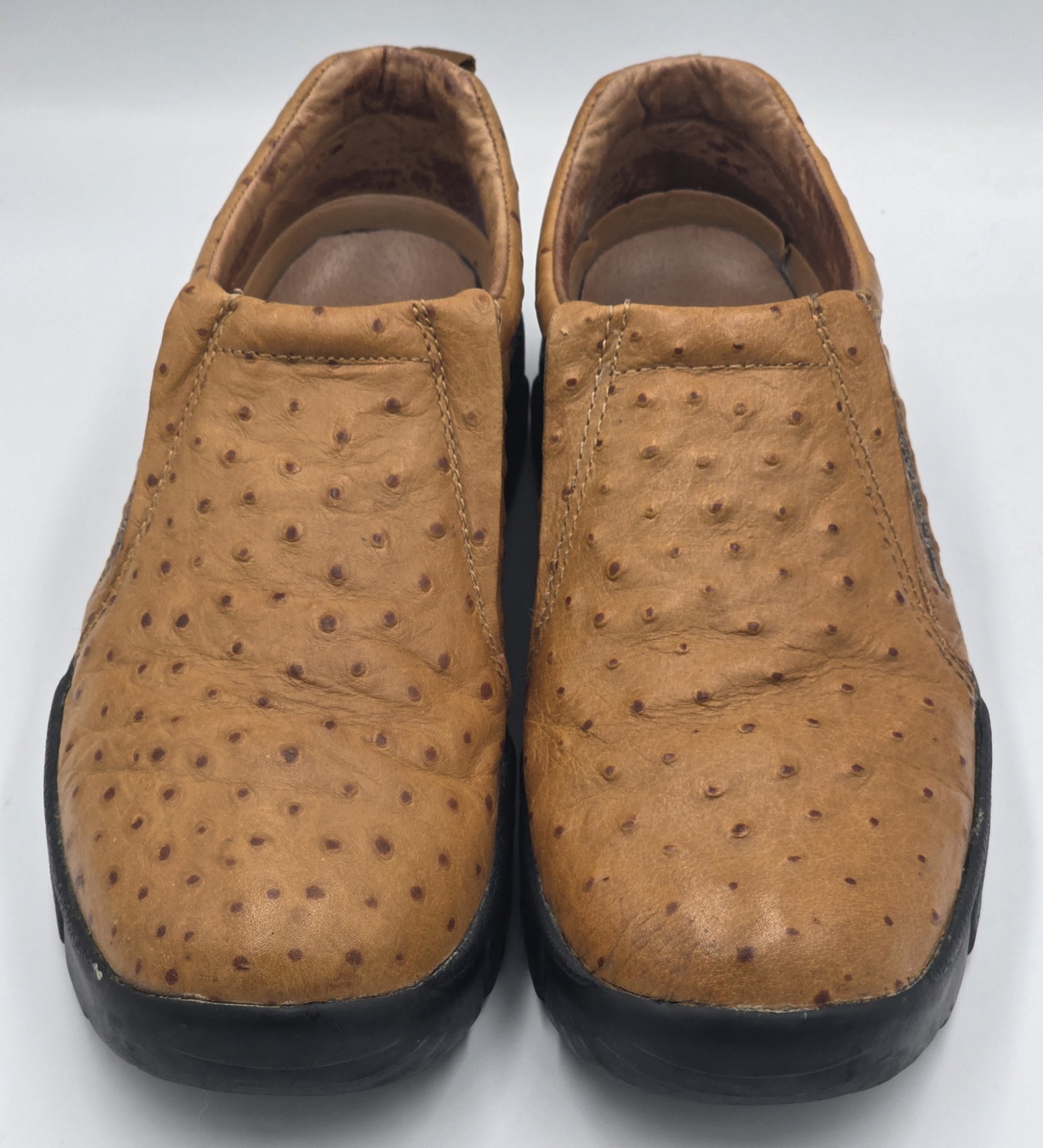 Roper Men's 9 Leather Performance Slip-On Ostrich… - image 3