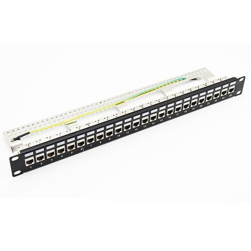 Cat7 Patch Feld 24Port CAT7 / CAT6A Patch Feld Voll Geschirmt Inkl. 24X9891 - Photo 4/7
