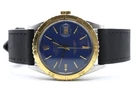 Vintage 1983 Rolex 16253 Datejust Turn-O-Graph Men's 36mm SS & YG Blue Dial #702
