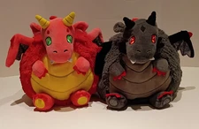 Squishable Shadow Dragon & Red Dragon Dinosaur Plush Toys Ages 0+