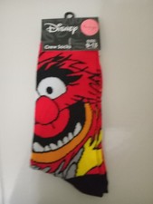 New Disney Muppets  Animal  Crew Socks Adult Shoe Size 9-13