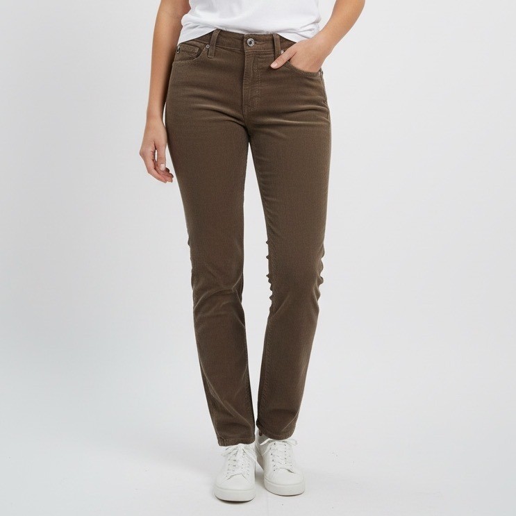 AG Adriano Goldschmied The Mari High Rise Straight Corduroy Pants Size 27