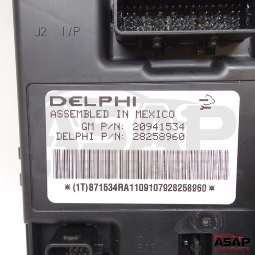 🍎 PROGRAMMED PLUG & PLAY BCM BCU FUSE BOX CHEVROLET MALIBU 2011-2012 20941534 - Picture 5 of 6