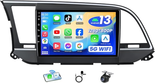 Car Radio Stereo Carplay For 2016-2018 Hyundai Elantra 4+64G 9in Cam Android 15