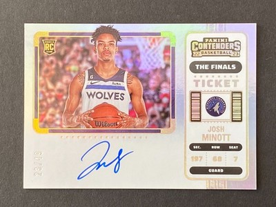 Josh Minott 2022 Contenders The Finals Ticket  Auto RC #ed 23/49