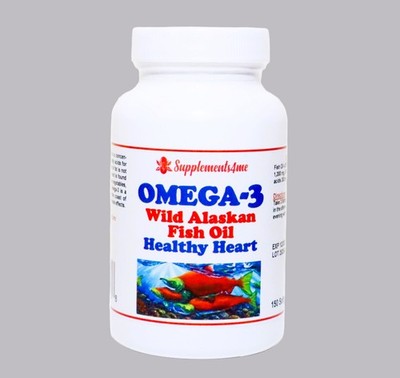 OMEGA-3 WILD ALASKAN FISH OIL HIGH PURITY  HEALTHY HEART - MADE IN USA