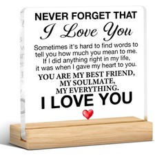 I Love You Gifts for Her Him, Valentines Day Anniversary 4 x 4 INCHES, color