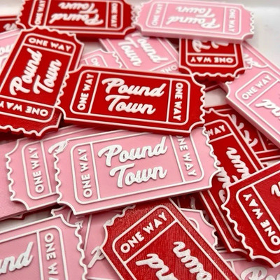 Pound Town One Way Ticket  - pack of 6 (2 Red 2 Pink & 2 White)