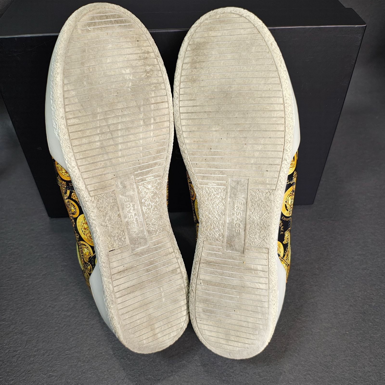 Versace Limited Edition 43 Sneakers Medusa All Over Pattern Black Made In Italy thumbnail 11