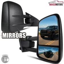 Tow Mirrors Fits 2014-2018 Chevy Silverado GMC Sierra 1500 Manual Extend Pair