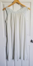 SHADOWLINE Vintage 1960  s Era Nylon  Lace Pale Blue Long Nightgown Medium