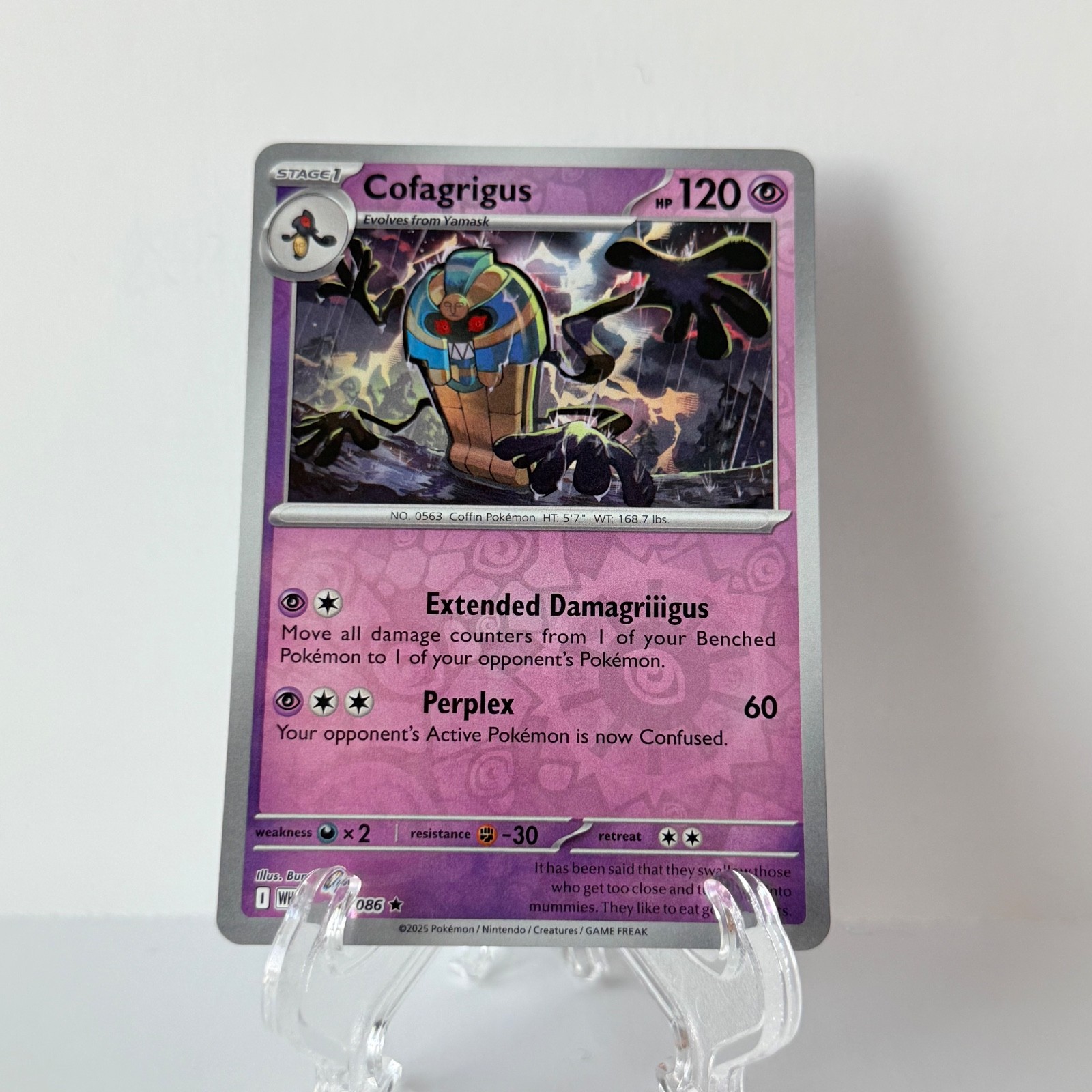 Cofagrigus Reverse Holo Rare SV: White Flare 040/086 NM
