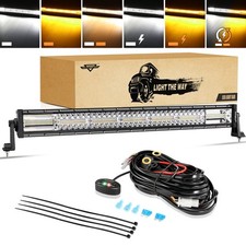 Auxbeam 32 Led Light Bar Whiteamber Strobe Flash 6modes Offroad Pickup Truck Auxbeam 32 Led Light Bar Whiteamber Strobe Flash 6modes Offroad Pickup Truck
