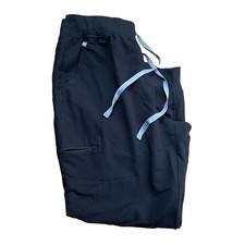 Figs Technical Collection Women s Scrub Pants Size XL Petite Black Medical Nurse