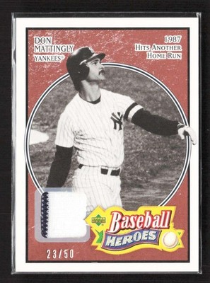 2005 Upper Deck Baseball Heroes Don Mattingly #23 Relic Bronze 23/50 TV8300