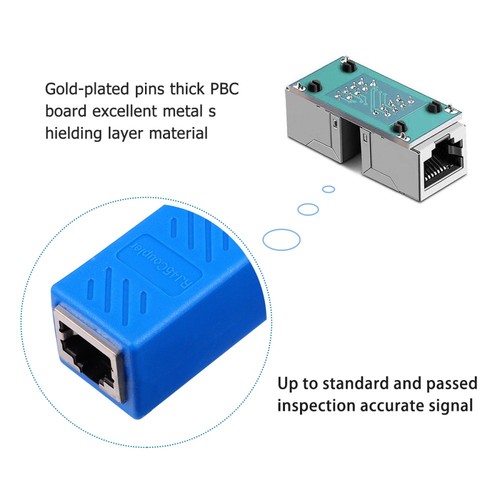 5 Pcs Network Cable Conversion Head Ethernet Plugs Adapter Coupler Extender - Afbeelding 3 van 12