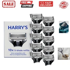 Razor Blades for Men - 10 Count -  Razor Blade Refill Cartridges - German Eng...