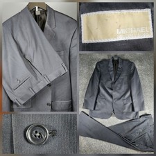 Michael Kors Men's 2 Piece Suit Navy 42R Pants 35X29 Modern Preppy Designer