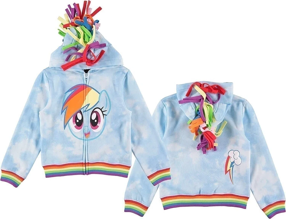 My Little Pony Magical Rainbow Dash Cosplay Sudadera con Capucha para Niñas - Súper Suave y... Foto 3 de 4