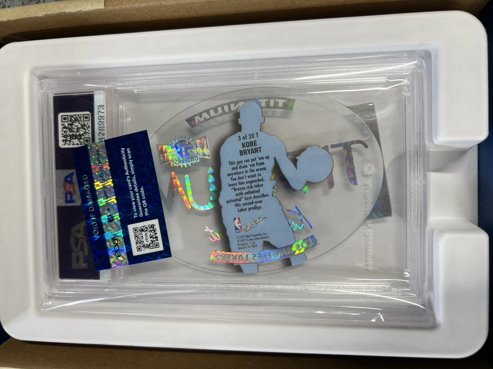 1997 Fleer Metal Universe Kobe Bryant Titanium #3 Clear Die Cut Graded PSA 9 MT - Image 4 of 4