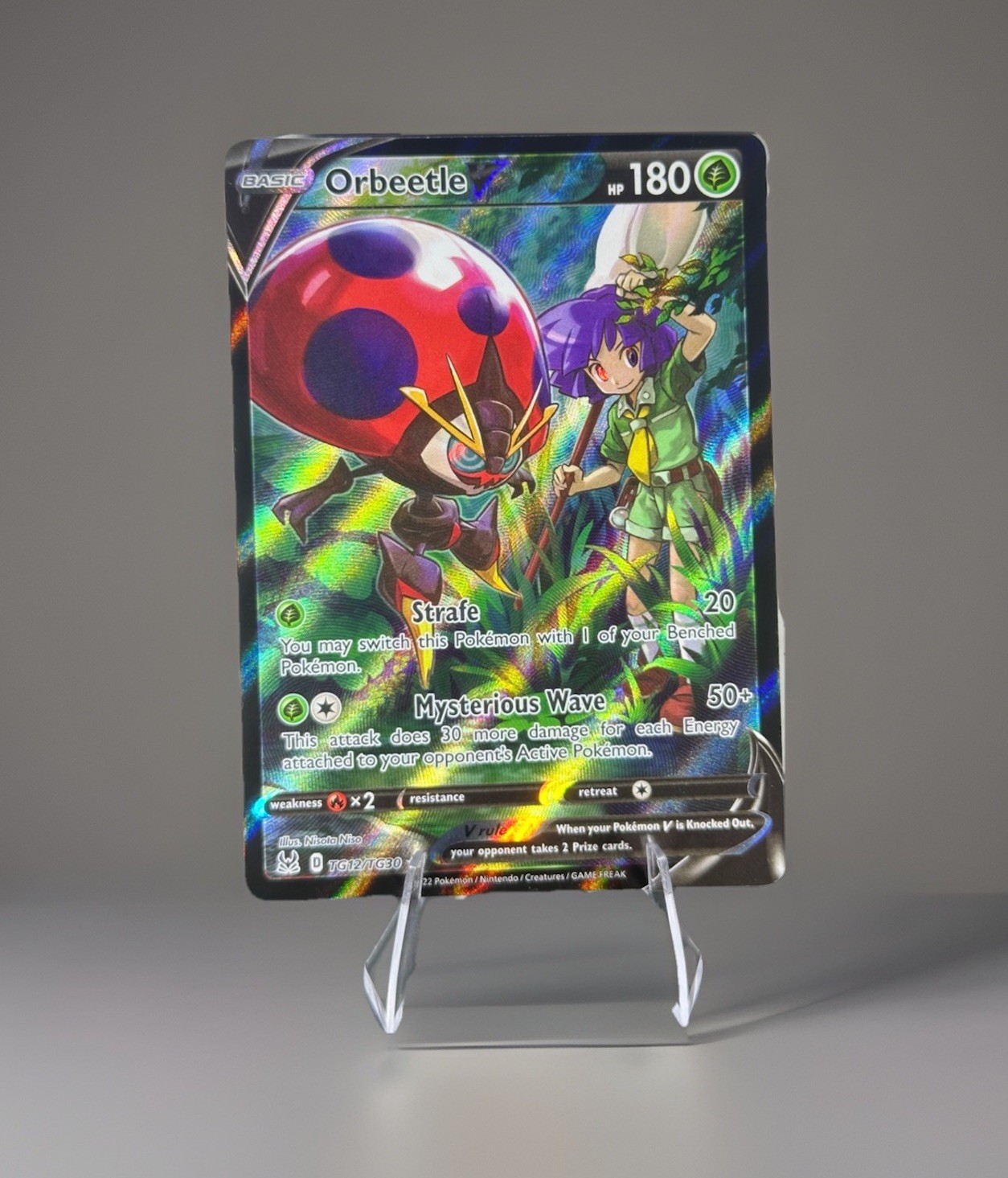 Orbeetle V TG12/TG30 Trainer Gallery Lost Origin NM Pokemon Card