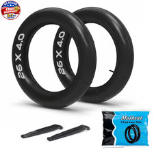 2Pack 26x4.0 Inch Premium Heavy-Duty Inner Tube with 32mm Schrader Valve Fat ...