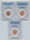 (3) Lincoln Wheat Cent, All PCGS MS-65 RD, 1947, 1948, 1949