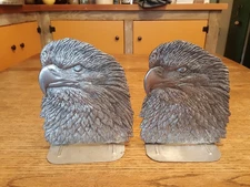 2 Eagle bookends Metzke Pewter Made in USA