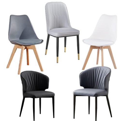2/4PCS Faux Leather Dining Room Chairs Modern Dining Chairs with Gold Metal Legs - Picture 2 of 47