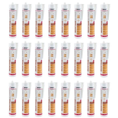 24x dubaust AMK24 Universal Montagekleber Holz Styropor 511g Kartusche Weiss - Bild 1 von 4