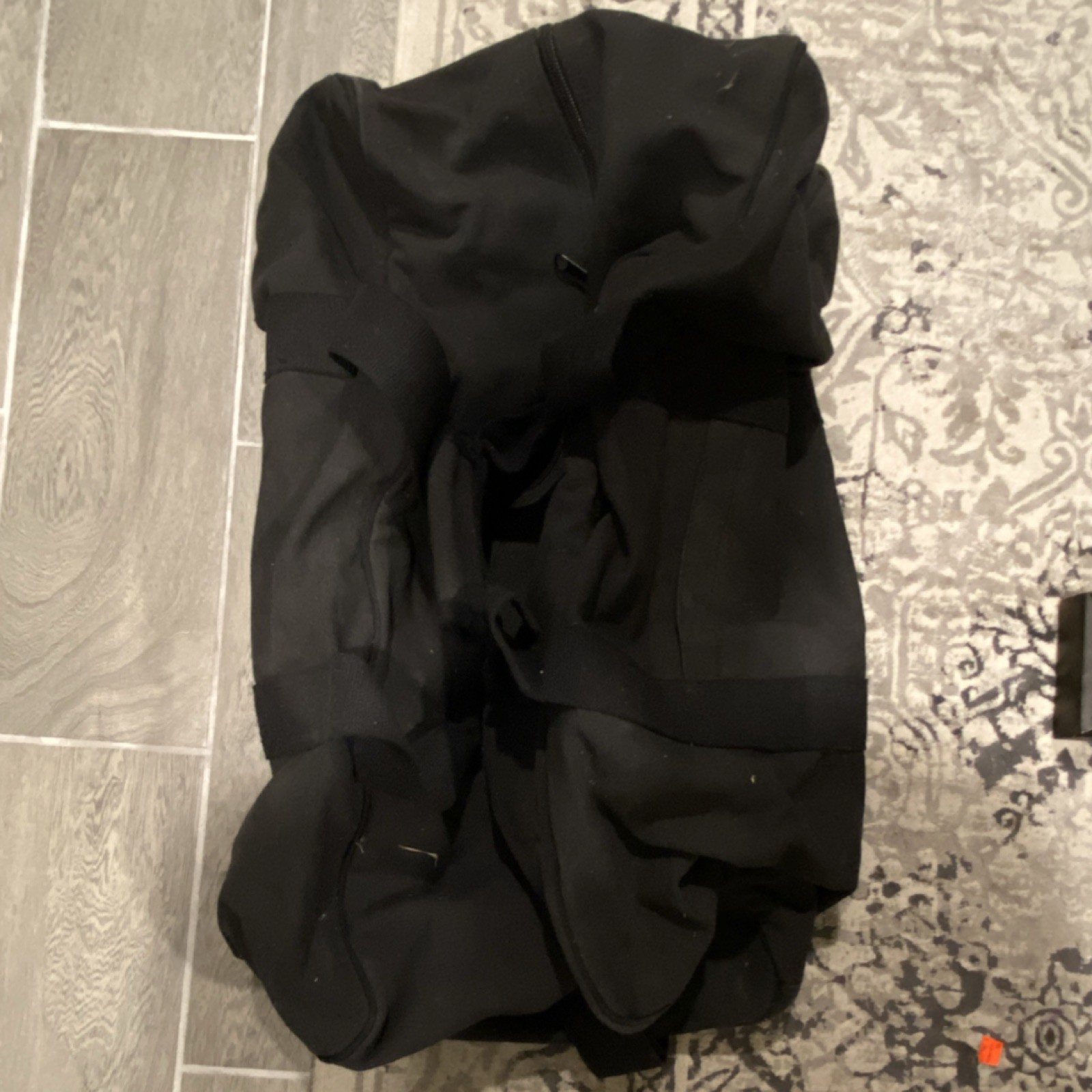 Tactical Gear Bag Canvas Black Zip Closure Unisex Adults