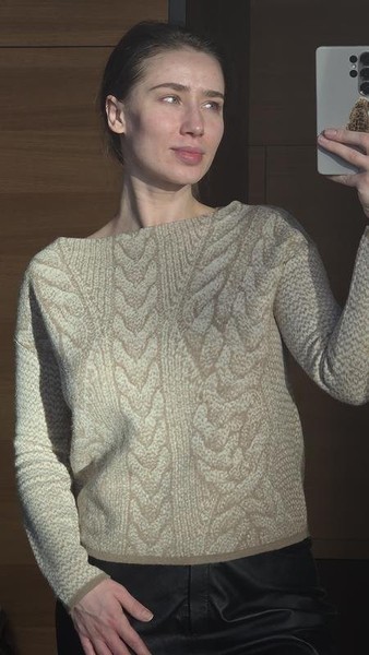 Women Liu Jo Sweater Beige Acrylic M