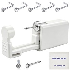 Nose Piercing Kit, Disposable Nose Piercing Gun with Nose Rings Set Attach ...