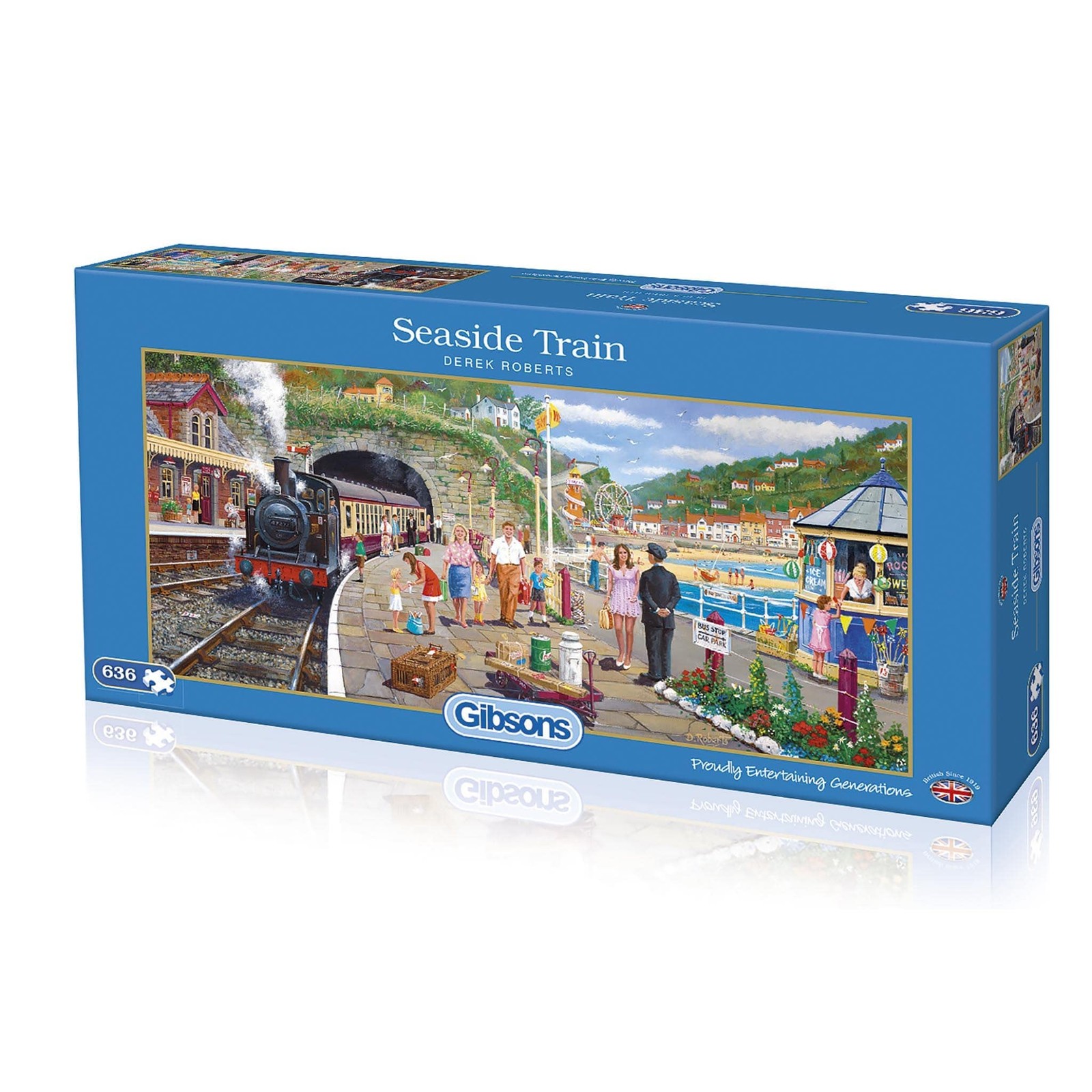 Puzzle de train côtier pour une soirée détente en famille à la maison