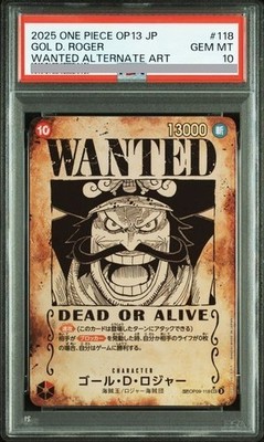 2025 PSA 10 Gol. D. Roger WANTED SP OP09-118 SEC One Piece Card