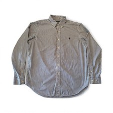 Ralph Lauren Custom Fit Men's Shirt Size L Multi Stripe Long Sleeve 100 Cotton