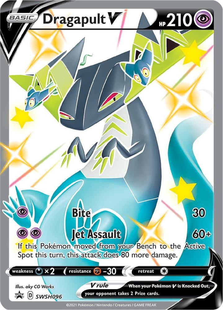 DRAGAPULT V SWSH096 SWORD & SHIELD POKEMON (SHINY FULL ART PROMO, NM)